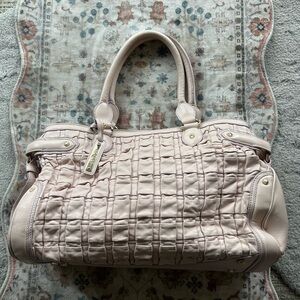 Escada Pink Quilted Leather Satchel